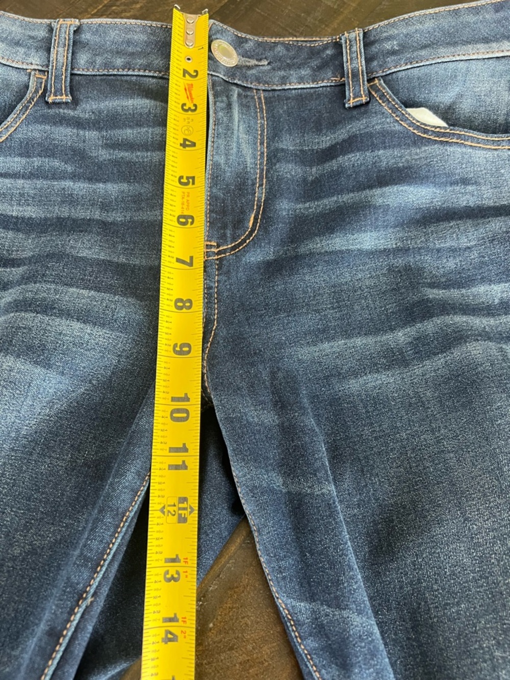 Classic Dark Wash Straight Leg Jeans-American Eagle Women’s size 14 - Picture 6 of 9